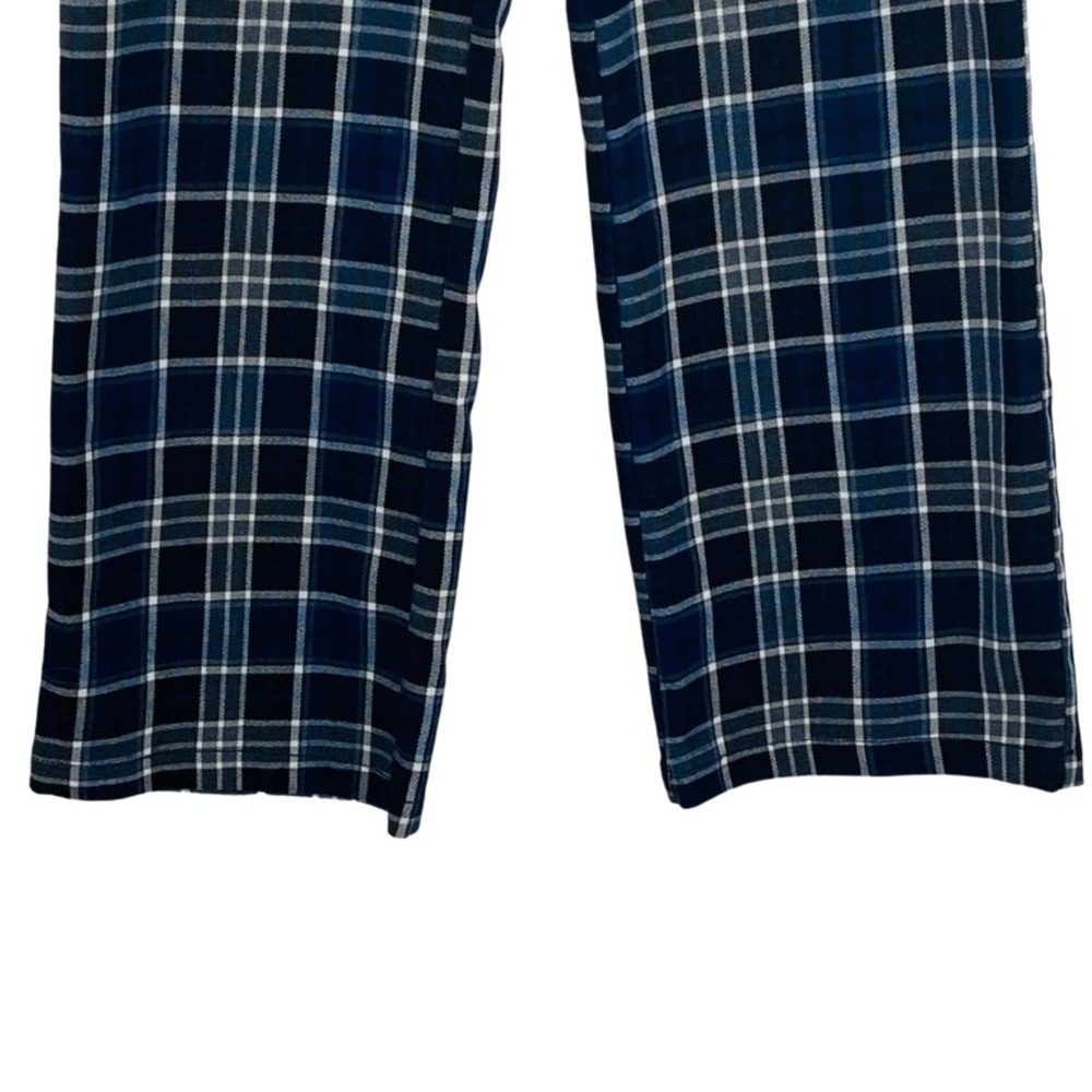 Brandy Melville Blue Black Plaid Pants High Waisted Wide Leg John Galt Academia‎ - Picture 4 of 10